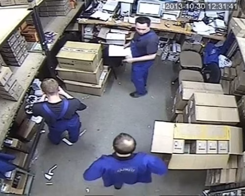 Видеонаблюдение за персоналом склада
