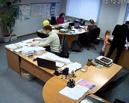 Камера видеонаблюдения в клиентском офисе