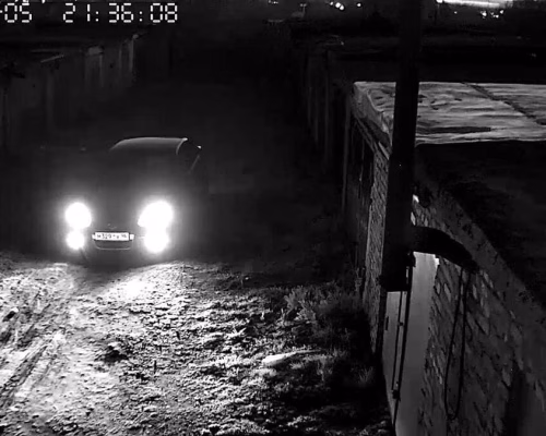 Ночное видеонаблюдение в гараже